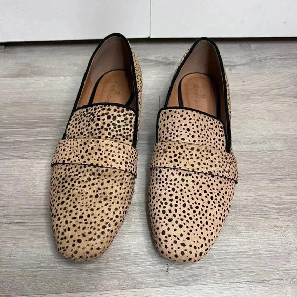 CASLON Loafers Real Fur Cheetah Print Women Size 8.5 M Office Career - Picture 5 of 8